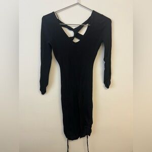 GUESS Elegant Black Long Sleeve Dress